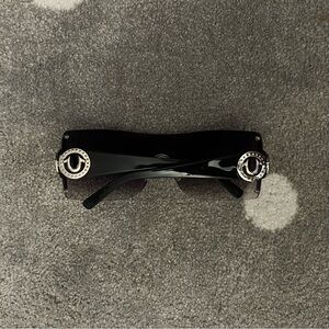 SOLD True Religion Black and silver sunglasses